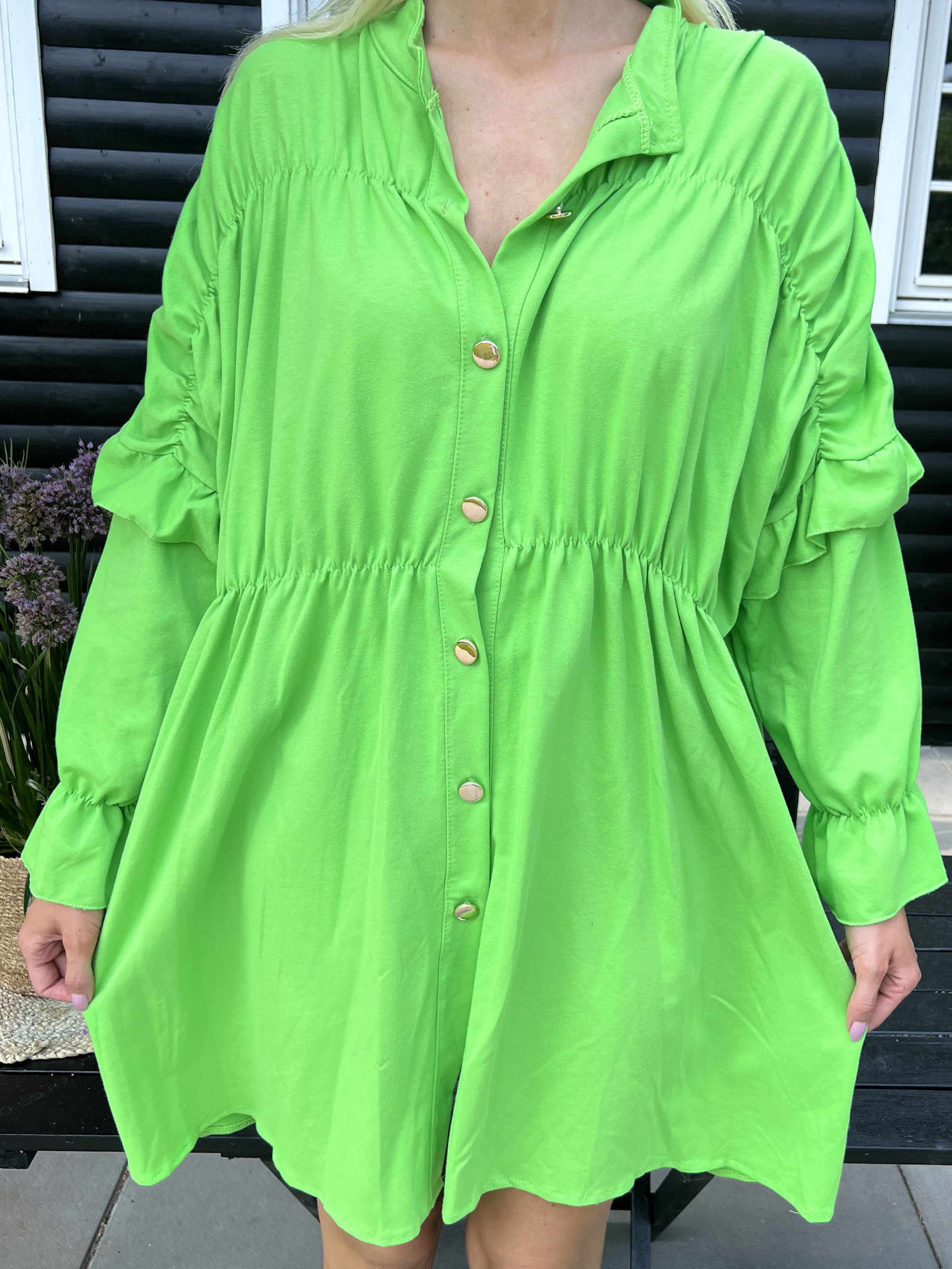 Monica Jersey - Sød joggingkjole med flæser